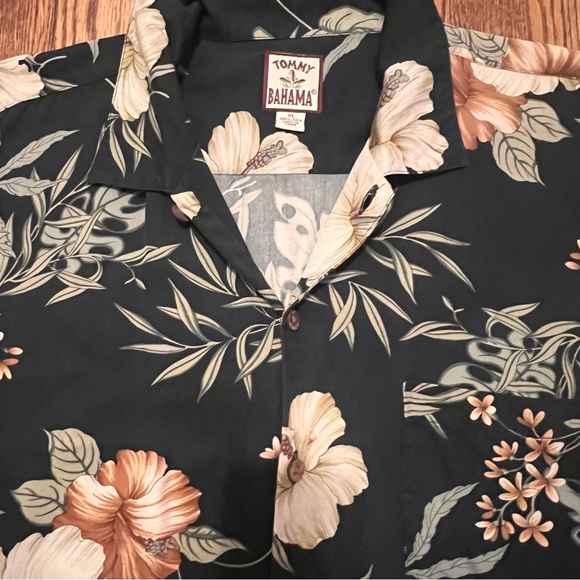 Tommy Bahama Mens Tropical tropical print silk button down shirt size XL - Picture 3 of 14